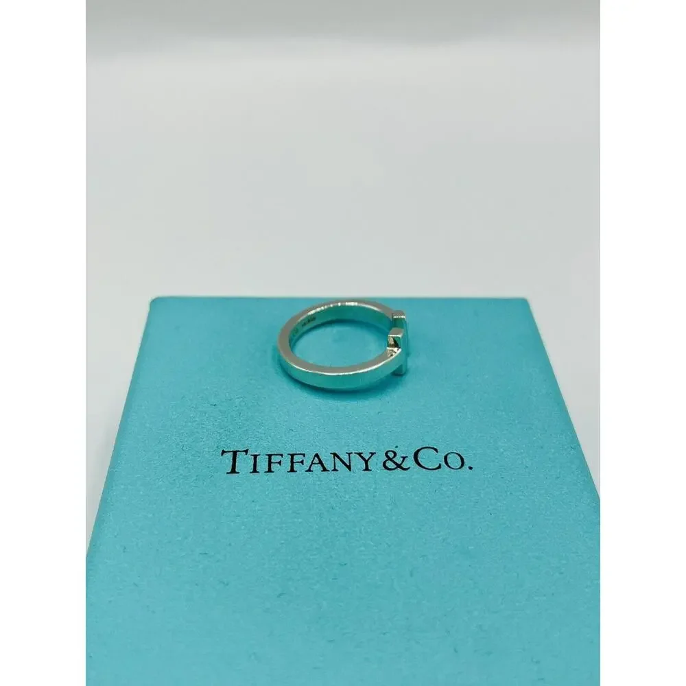 Tiffany & Co. T Square Ring in Sterling Silver Size 8.5